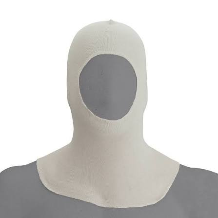 White cotton spray sock head cover — individual item shown; sold as a pack of 12