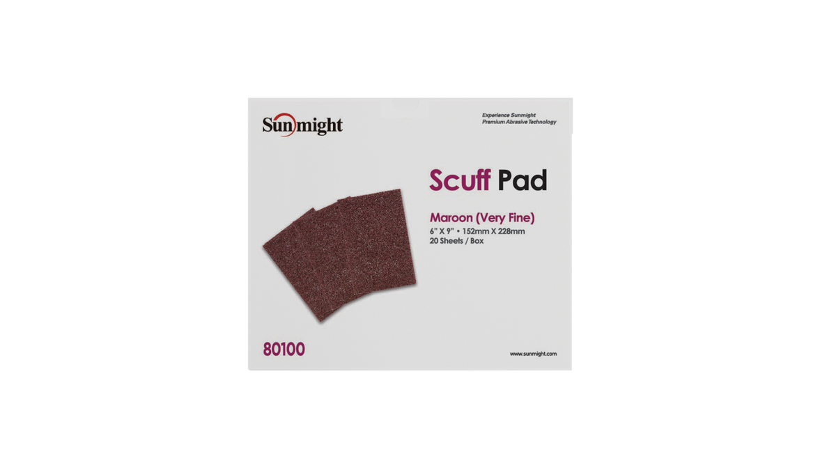 AFER Scuff Pads 6" X 9" Very Fine (Maroon) — manufacturer product photo