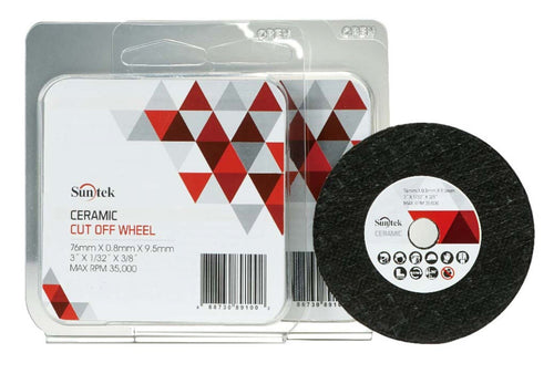 AFER Ceramic Cut Off Wheel - 3" X 1/16" X 3/8" — manufacturer product photo